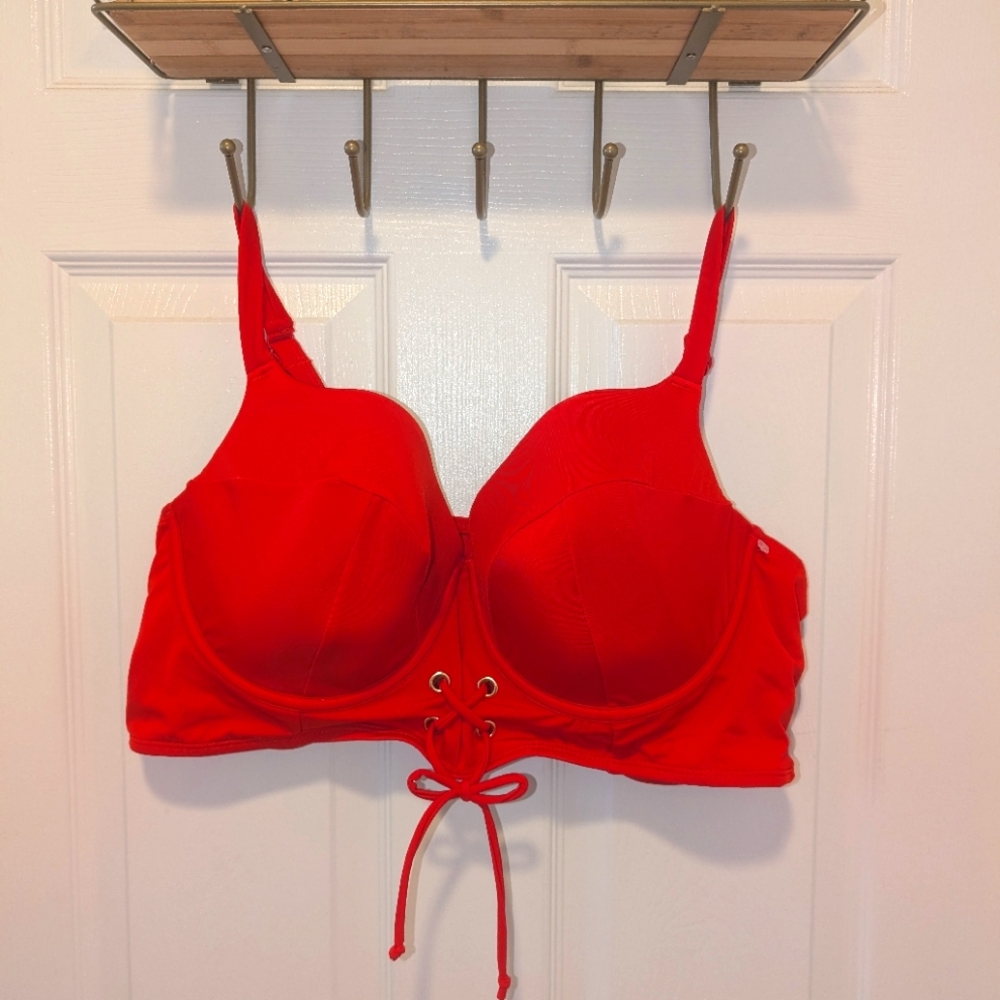 Cacique Red Bikini Top
